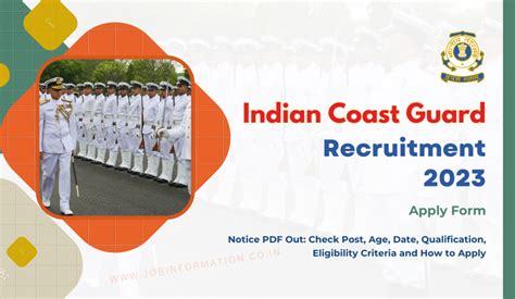 Indian Coast Guard 2023: Notification Out, Apply Online, Exam .